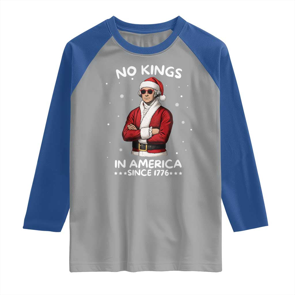 Funny Merry No Kings Since 1776 George Washington Raglan Shirt Christmas Gift TS12 Sport Gray Royal Print Your Wear
