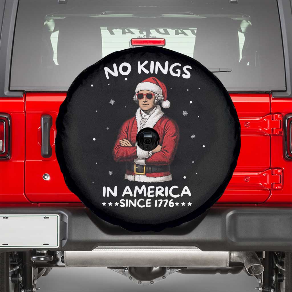 Funny Merry No Kings Since 1776 George Washington Spare Tire Cover Christmas Gift TS12 Black Print Your Wear