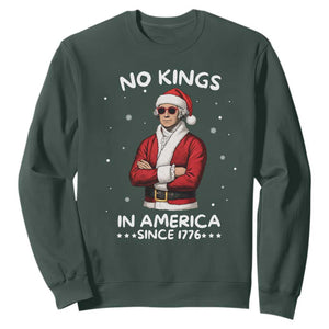Funny Merry No Kings Since 1776 George Washington Sweatshirt Christmas Gift TS12 Dark Forest Green Print Your Wear