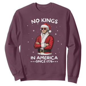 Funny Merry No Kings Since 1776 George Washington Sweatshirt Christmas Gift TS12 Maroon Print Your Wear