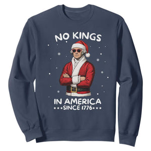 Funny Merry No Kings Since 1776 George Washington Sweatshirt Christmas Gift TS12 Navy Print Your Wear