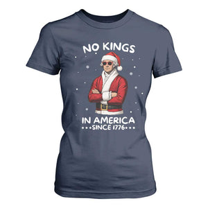 Funny Merry No Kings Since 1776 George Washington T Shirt For Women Christmas Gift TS12 Navy Print Your Wear