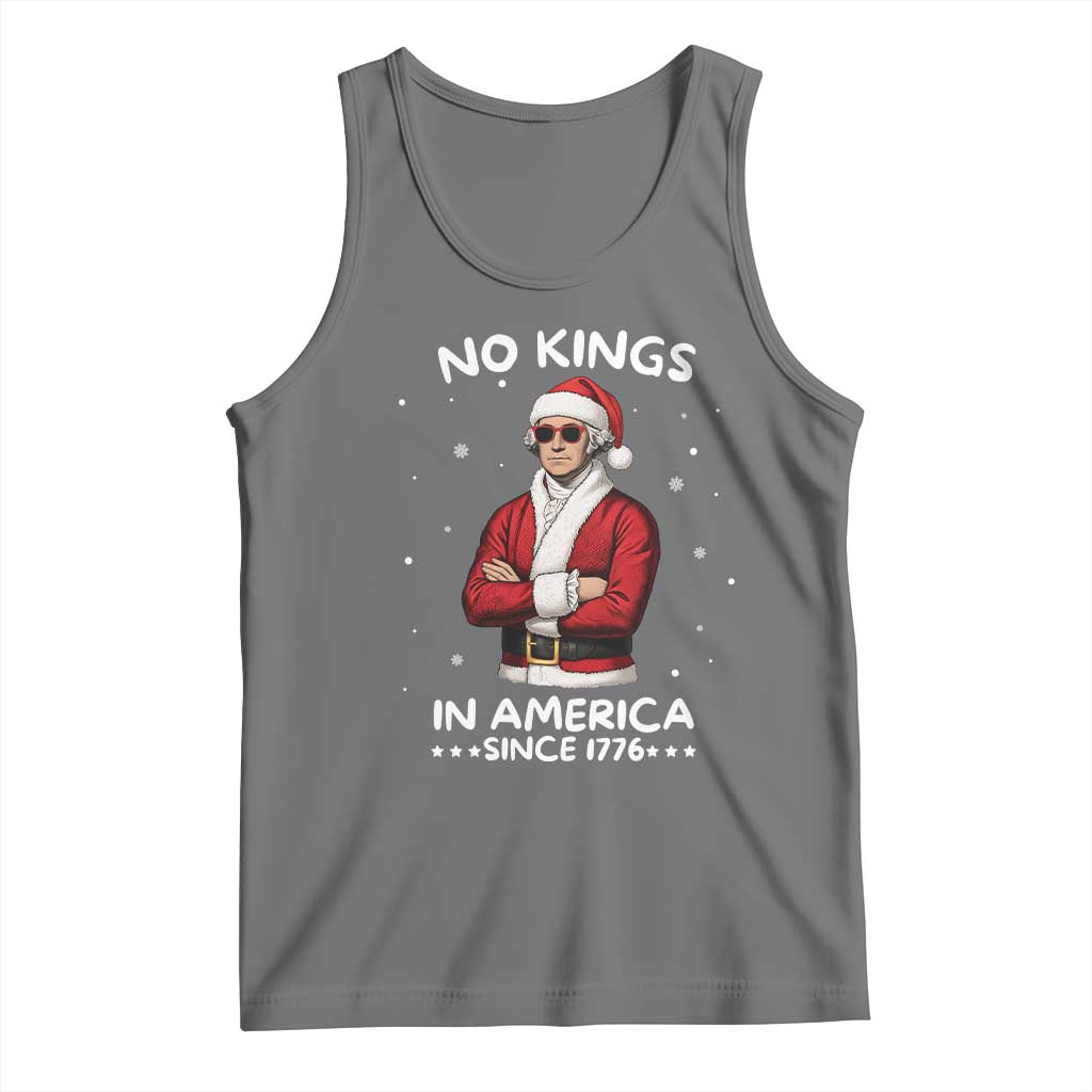 Funny Merry No Kings Since 1776 George Washington Tank Top Christmas Gift TS12 Black Heather Print Your Wear