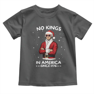 Funny Merry No Kings Since 1776 George Washington Toddler T Shirt Christmas Gift TS12 Dark Heather Print Your Wear