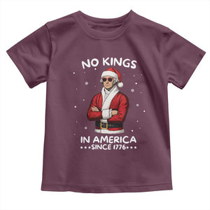 Funny Merry No Kings Since 1776 George Washington Toddler T Shirt Christmas Gift TS12 Maroon Print Your Wear