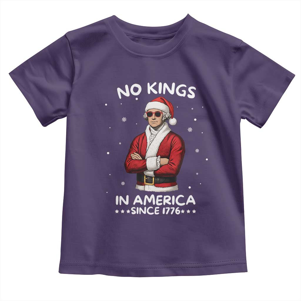 Funny Merry No Kings Since 1776 George Washington Toddler T Shirt Christmas Gift TS12 Purple Print Your Wear