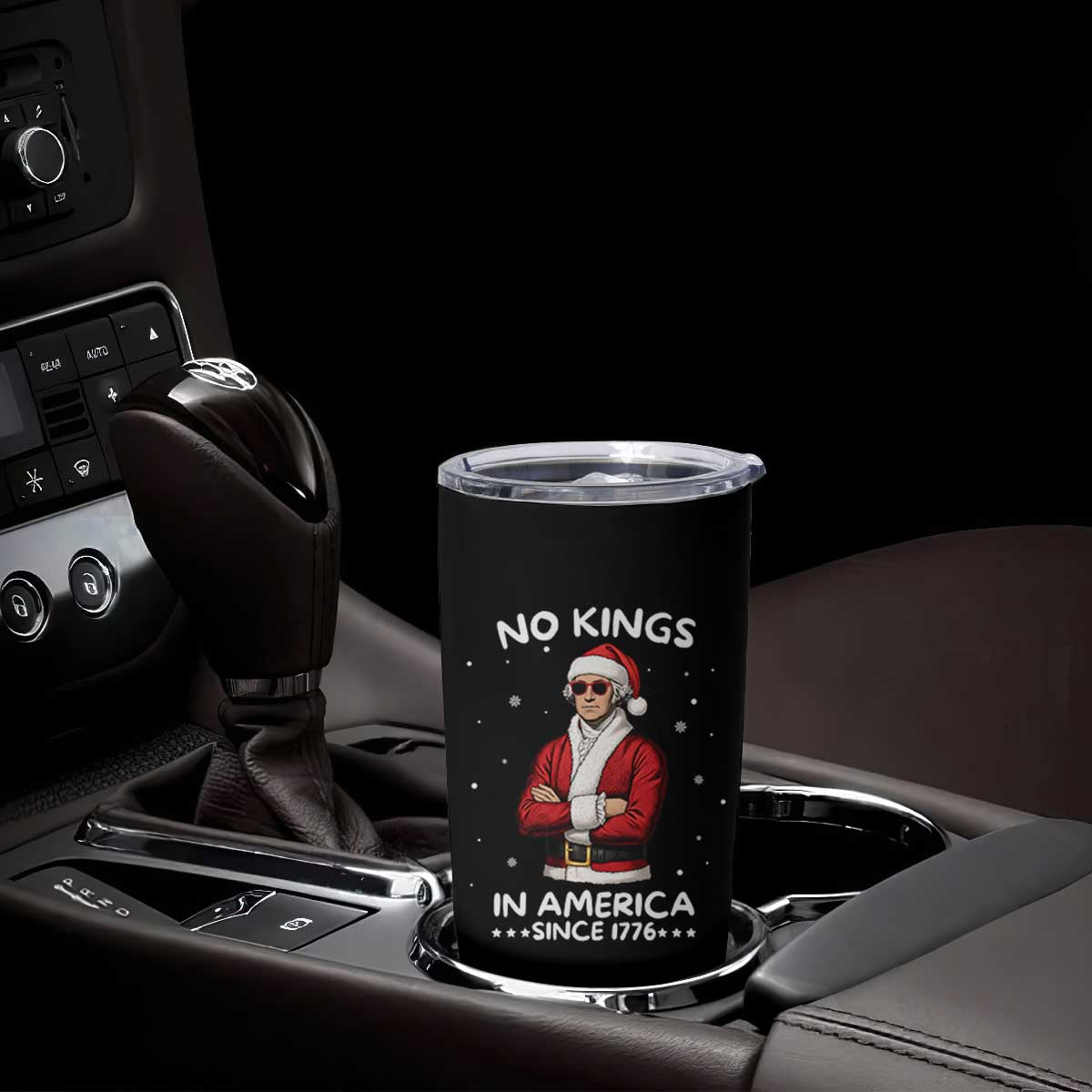 Funny Merry No Kings Since 1776 George Washington Tumbler Cup Christmas Gift TS12 Print Your Wear