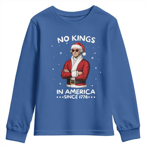 Funny Merry No Kings Since 1776 George Washington Youth Sweatshirt Christmas Gift TS12 Royal Blue Print Your Wear