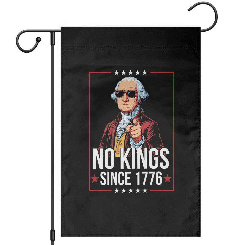 Funny George Washington No Kings 1776 Meme Vintage Gift Garden Flag TS12 Black Print Your Wear