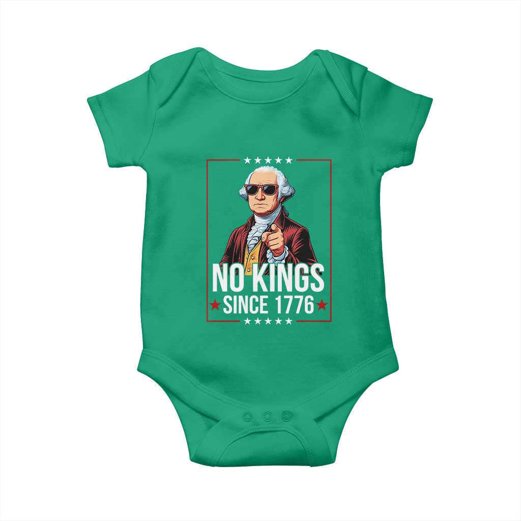 Funny George Washington No Kings 1776 Meme Vintage Gift Baby Onesie TS12 Irish Green Print Your Wear