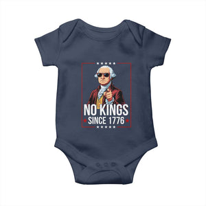 Funny George Washington No Kings 1776 Meme Vintage Gift Baby Onesie TS12 Navy Print Your Wear