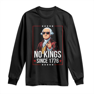 Funny George Washington No Kings 1776 Meme Vintage Gift Long Sleeve Shirt - Print Your Wear