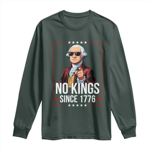 Funny George Washington No Kings 1776 Meme Vintage Gift Long Sleeve Shirt - Print Your Wear