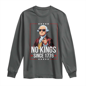 Funny George Washington No Kings 1776 Meme Vintage Gift Long Sleeve Shirt - Print Your Wear
