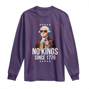 Funny George Washington No Kings 1776 Meme Vintage Gift Long Sleeve Shirt - Print Your Wear