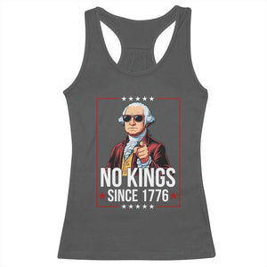 Funny George Washington No Kings 1776 Meme Vintage Gift Racerback Tank Top - Print Your Wear
