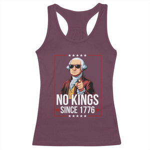 Funny George Washington No Kings 1776 Meme Vintage Gift Racerback Tank Top - Print Your Wear