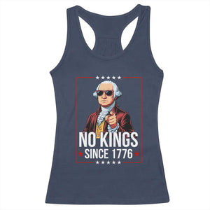 Funny George Washington No Kings 1776 Meme Vintage Gift Racerback Tank Top - Print Your Wear