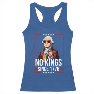 Funny George Washington No Kings 1776 Meme Vintage Gift Racerback Tank Top - Print Your Wear