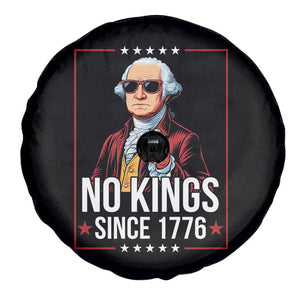 Funny George Washington No Kings 1776 Meme Vintage Gift Spare Tire Cover - Print Your Wear