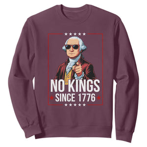 Funny George Washington No Kings 1776 Meme Vintage Gift Sweatshirt - Print Your Wear