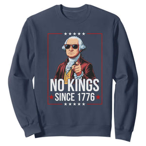 Funny George Washington No Kings 1776 Meme Vintage Gift Sweatshirt - Print Your Wear