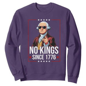 Funny George Washington No Kings 1776 Meme Vintage Gift Sweatshirt - Print Your Wear