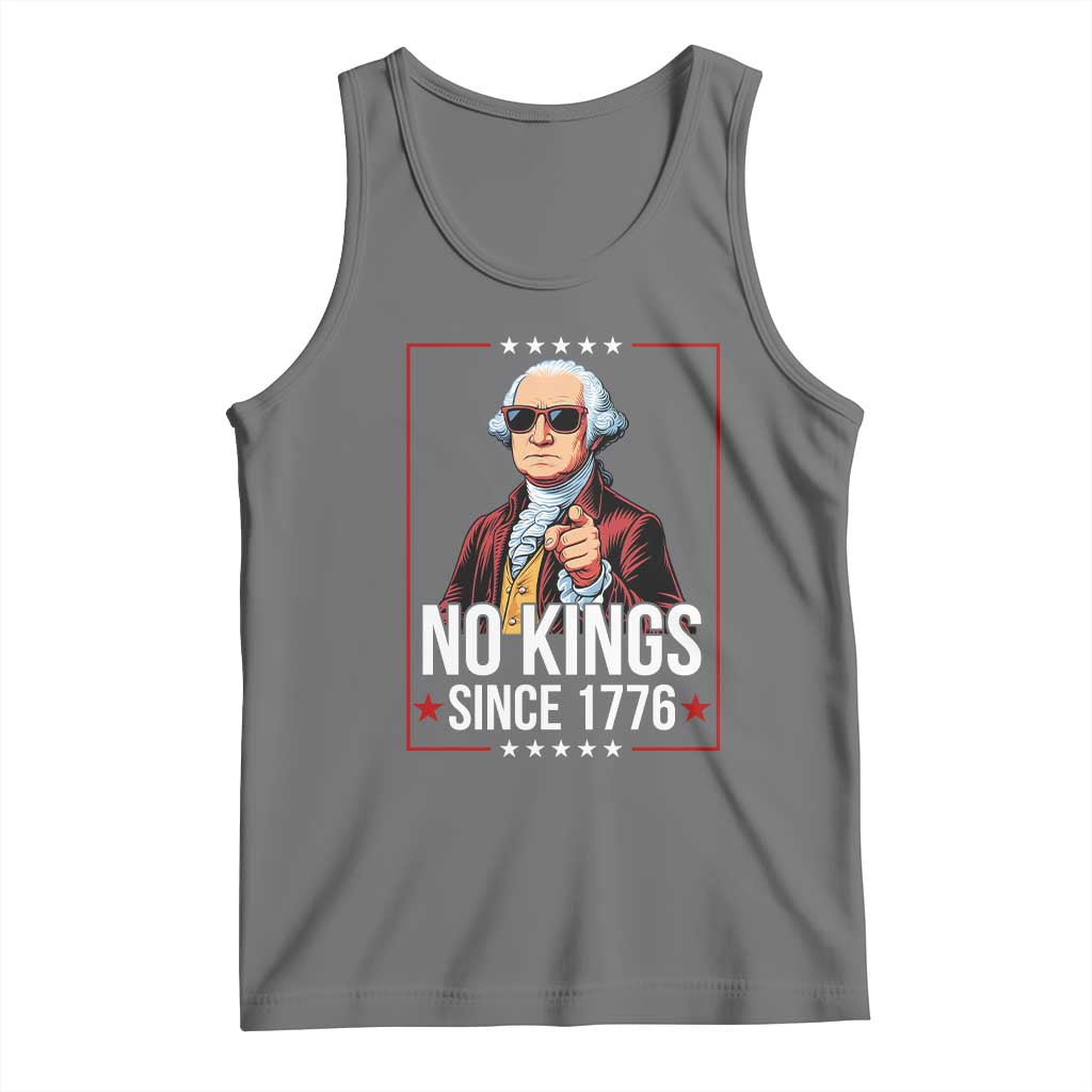Funny George Washington No Kings 1776 Meme Vintage Gift Tank Top TS12 Black Heather Print Your Wear