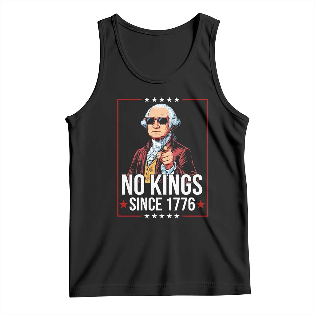 Funny George Washington No Kings 1776 Meme Vintage Gift Tank Top TS12 Black Print Your Wear