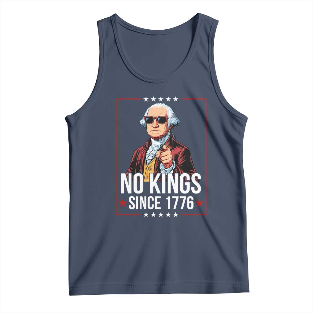 Funny George Washington No Kings 1776 Meme Vintage Gift Tank Top TS12 Navy Print Your Wear