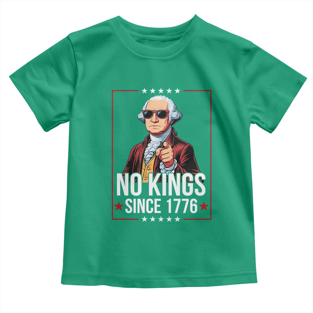 Funny George Washington No Kings 1776 Meme Vintage Gift Toddler T Shirt TS12 Irish Green Print Your Wear