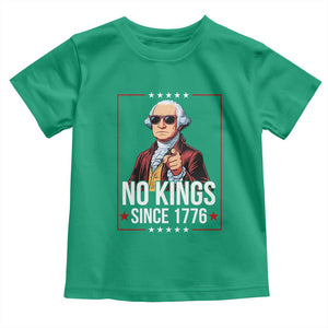 Funny George Washington No Kings 1776 Meme Vintage Gift Toddler T Shirt TS12 Irish Green Print Your Wear