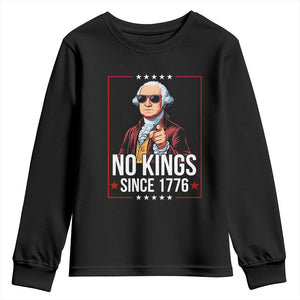 Funny George Washington No Kings 1776 Meme Vintage Gift Youth Sweatshirt - Print Your Wear