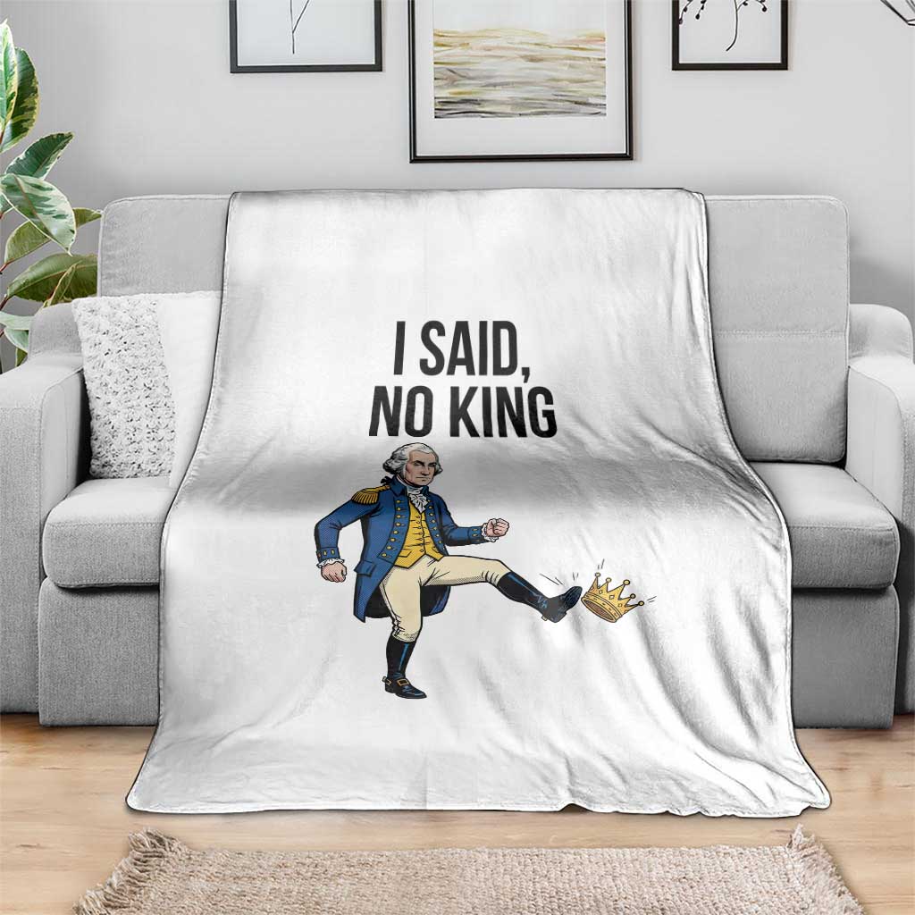 George Washington Kicking Crown Throw Blanket Funny No Kings Meme Gift TS12 Print Your Wear