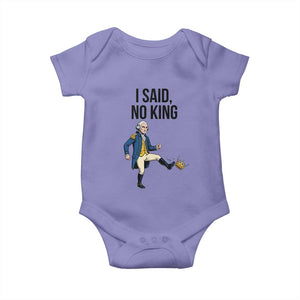 George Washington Kicking Crown Baby Onesie Funny No Kings Meme Gift TS12 Violet Print Your Wear
