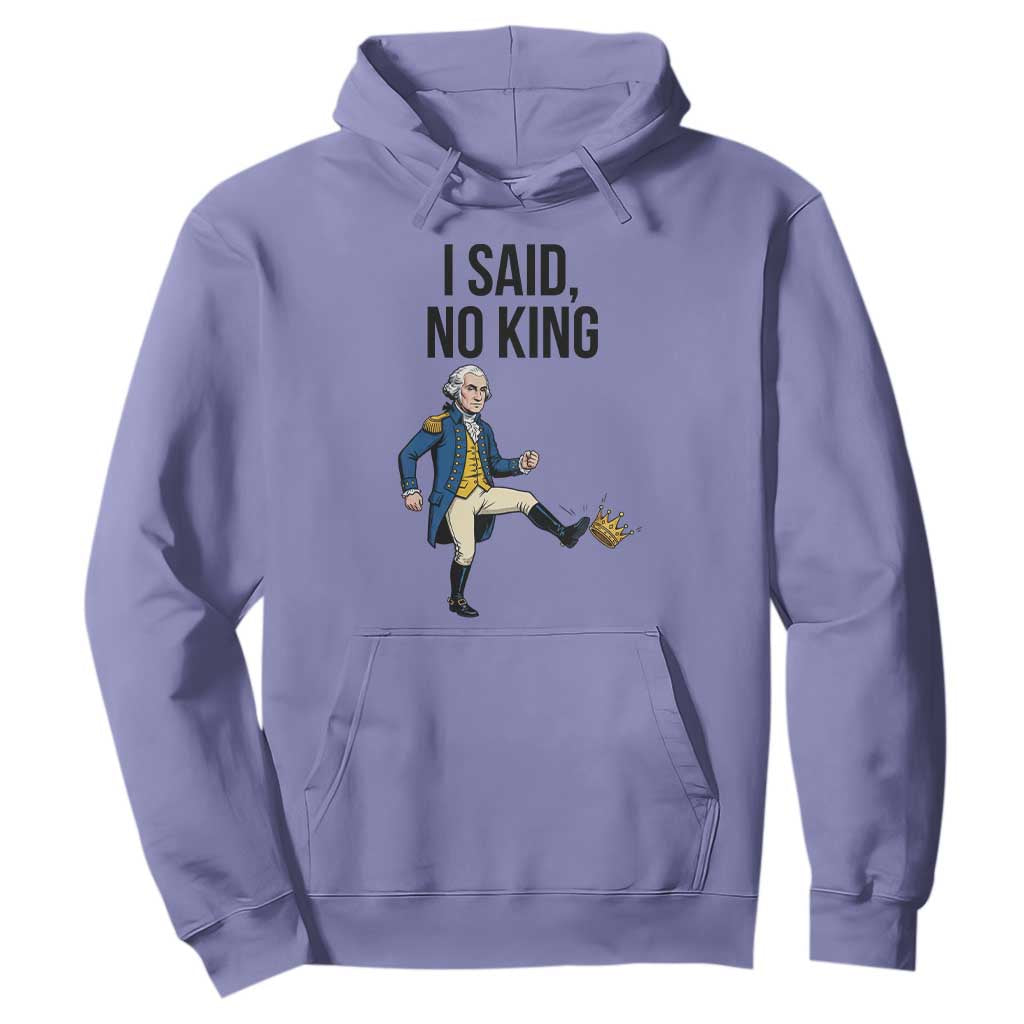 George Washington Kicking Crown Hoodie Funny No Kings Meme Gift TS12 Violet Print Your Wear