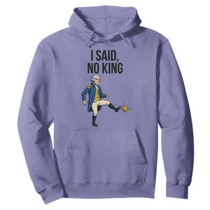 George Washington Kicking Crown Hoodie Funny No Kings Meme Gift TS12 Violet Print Your Wear