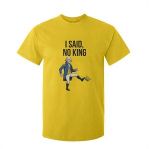 George Washington Kicking Crown T Shirt For Kid Funny No Kings Meme Gift - Print Your Wear