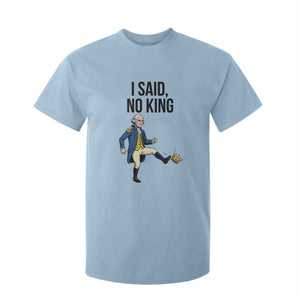 George Washington Kicking Crown T Shirt For Kid Funny No Kings Meme Gift - Print Your Wear