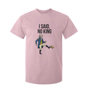 George Washington Kicking Crown T Shirt For Kid Funny No Kings Meme Gift - Print Your Wear