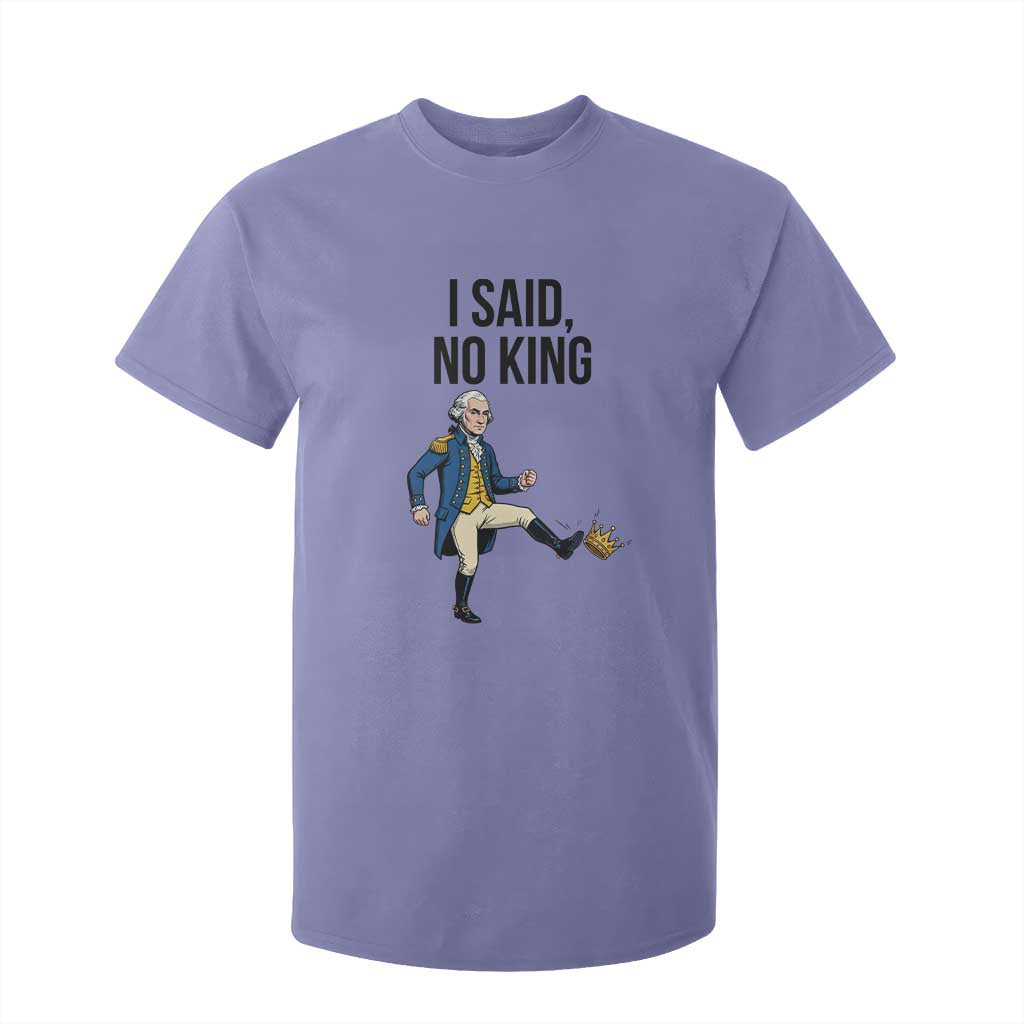 George Washington Kicking Crown T Shirt For Kid Funny No Kings Meme Gift TS12 Violet Print Your Wear