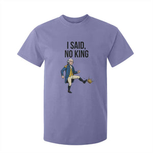 George Washington Kicking Crown T Shirt For Kid Funny No Kings Meme Gift - Print Your Wear