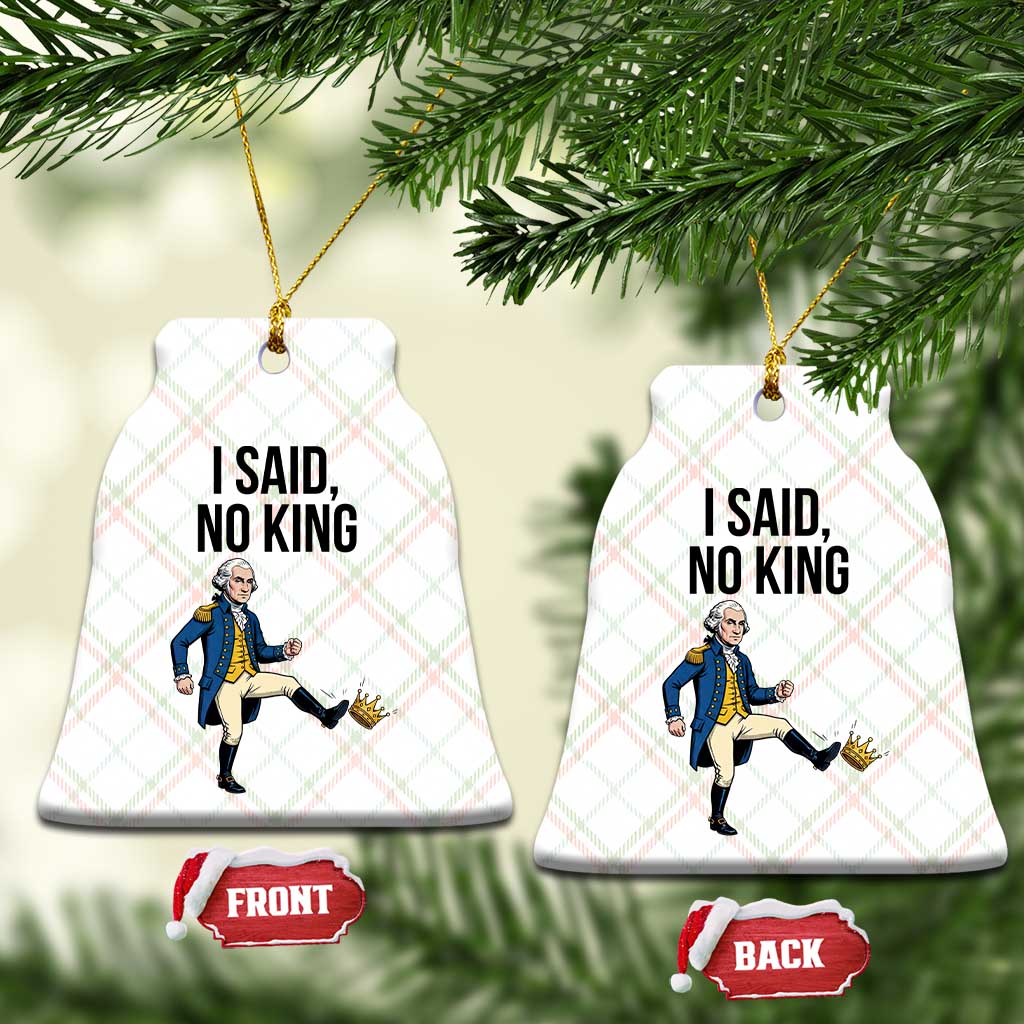 George Washington Kicking Crown Ceramic Ornament Funny No Kings Meme Gift TS12 Print Your Wear
