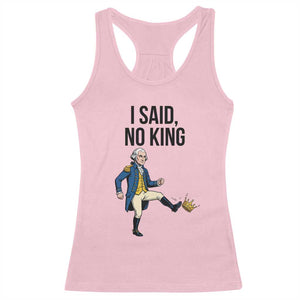 George Washington Kicking Crown Racerback Tank Top Funny No Kings Meme Gift - Print Your Wear