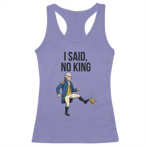 George Washington Kicking Crown Racerback Tank Top Funny No Kings Meme Gift - Print Your Wear