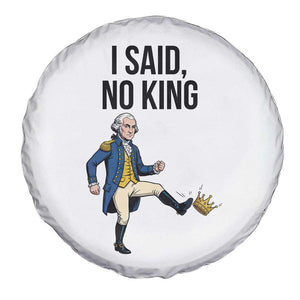 George Washington Kicking Crown Spare Tire Cover Funny No Kings Meme Gift - Print Your Wear