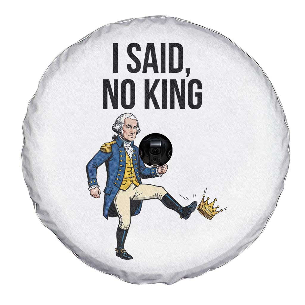 George Washington Kicking Crown Spare Tire Cover Funny No Kings Meme Gift TS12 Print Your Wear