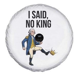 George Washington Kicking Crown Spare Tire Cover Funny No Kings Meme Gift - Print Your Wear
