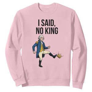 George Washington Kicking Crown Sweatshirt Funny No Kings Meme Gift - Print Your Wear
