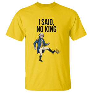 George Washington Kicking Crown T Shirt Funny No Kings Meme Gift - Print Your Wear